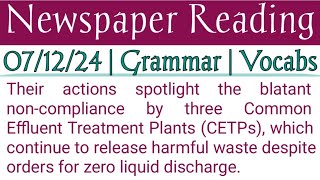 71224 Newspaper Reading  Newspaper Reading  English Reading  English Story  The Hindu 71224 [upl. by Aicened]