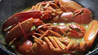 Masala kreeft met kokos melk Surinaams recept Lobster curry with coconut milk Surinamese style [upl. by Uttasta]