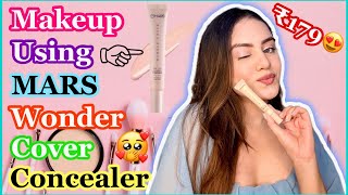 Soft glam makeup using MARS wonder cover concealer😍 Self day time glossy makeup look  kp styles [upl. by Dugald147]