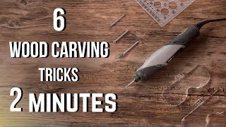 6 AMAZING Wood Carving Tricks in 2 Minutes [upl. by Suedama]