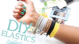 DIY Ribbon Elastic Hair Ties w Fold Over Elastic [upl. by Eitisahc]