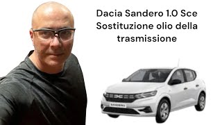 Dacia SANDERO 10 Sce Sostituzione Olio Trasmissione [upl. by Aztinaj]