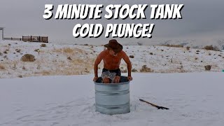 3 Minute Winter Stock Tank Cold Plunge Uncut [upl. by Yarased247]