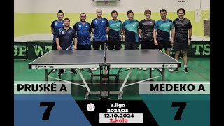 Pruské A  Medeko A 77  3 liga  Stolný Tenis  Sezóna 20242025 [upl. by Tecil879]