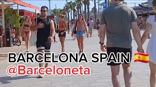 Beach Walk Barcelona Spain 🇪🇸 🇵🇭 Ep 1travel beautiful k enjoy explore beach viralvideo [upl. by Dyane390]