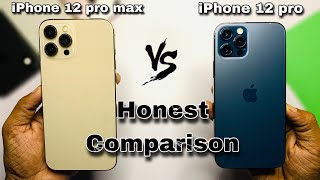 iPhone 12 Pro Max vs iPhone 12 Pro Comparison  Honest Comparison in Hindi [upl. by Latif]