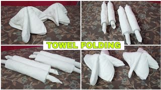 2 UNIQUE FOLD TOWEL FOLDING [upl. by Duomham]