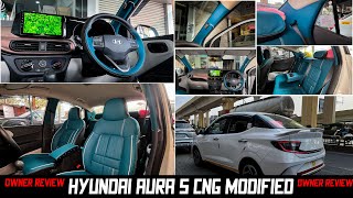 Modified aura cng T permit 2023 🤩Full interior customisation Hyundai aura [upl. by Oiretule]