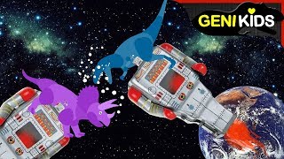 ▶Genikids Dino Movie◀ 24 HELP Dinosaurs in Space  Dinosaurs Short Cartoon for Kids [upl. by Garlen]