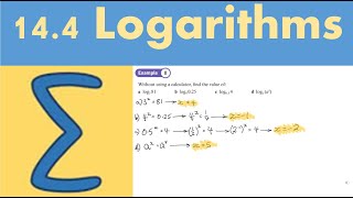 144 Logarithms PURE 1 Chapter 14 Exponentials and logarithms [upl. by Shalne]