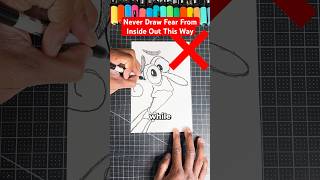 Never Draw Fear THIS Way 😡 Inside Out shorts art insideout2 [upl. by Nhguahs]