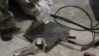 Harbor Freight welder in action with some welding tip Easy Mig 100 [upl. by Nnaaras88]