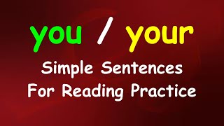 you  your  Where to use  Simple sentences with you amp your [upl. by Treble]