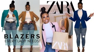 ZARA BLAZER TRY ON 2022  JESSICA CHRISTEN blazercollection [upl. by Einre771]