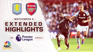 Aston Villa v Arsenal  PREMIER LEAGUE HIGHLIGHTS  8242024  NBC Sports [upl. by Atinas]