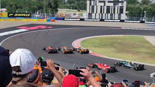 2024 F1 Hungaroring Lap 1 Turn 1 and I had eggs for breakfast [upl. by Bogosian]