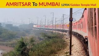 AMRITSAR To MUMBAI MMCT  Full Journey 12904Golden Temple Mail Indian Railways Video 4k ultra HD [upl. by Reinnej]