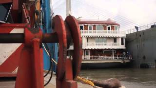 Rolldock Storm loading Cruise Boat vessel [upl. by Enyak720]