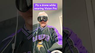 Flying drone amp recording from Vision Pro applevisionpro dji dronevideo djiinspire1 shorts [upl. by Siroved]