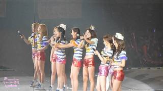 120212 Girls Generation Tour in Bangkok  talk and Gee fanchant reprise  SNSD fancam by wobwab [upl. by Nitsyrc661]