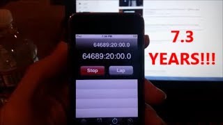 IPOD 63000 HOUR STOPWATCH LONGEST STOPWATCH RECORD [upl. by Berkow]