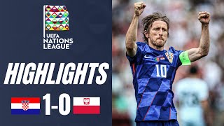 Croatia vs Poland 10 Highlights UEFA Nations League 202425 [upl. by Hermes]