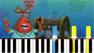 The Krusty Krab Theme  SpongeBob SquarePants PIANO TUTORIAL [upl. by Aleahs]