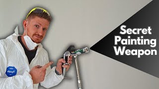 How to Spray Paint Walls and Ceilings Quickly  The Tool You MUST See [upl. by Aratehs826]