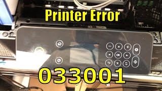 Epson Error 033001  Expression XP4105 Troubleshoot Diagnosis [upl. by Proudlove883]