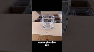 Square glass candle jars wholesale candlejar factory vase [upl. by Saref178]