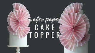 How to color wafer paper and make fan cake toppers  Florea Cakes [upl. by Attikin]