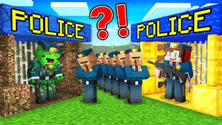 JJs RICH vs Mikeys POOR POLICE STATION Survival Battle in Minecraft Maizen [upl. by Oppen457]