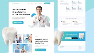 How to create responsive Dental Care Landing Page  HTML CSS amp JS [upl. by Salkcin]