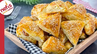 SADECE 3 YUFKAYLA 👌🏻 5 Dakikada Fırına Atmalık Üçgen Börek 😋 [upl. by Lledraw983]