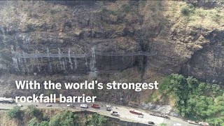 10000 kJ Rockfall Protection is installed in India [upl. by Noleta666]