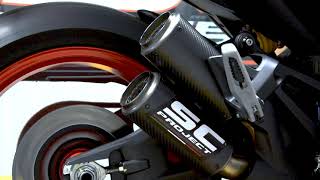 SCProject Twin CRT muffler for Ducati Monster 937  Street Legal [upl. by Ailime620]