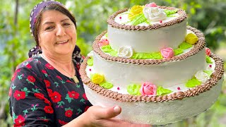 Grandmas Giant 3Tier Cake Recipe A Dessert You Can Make on All Holidays [upl. by Millisent]