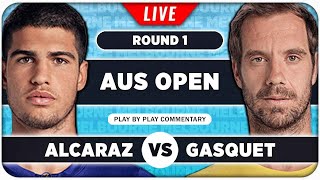 ALCARAZ vs GASQUET • Australian Open 2024 • LIVE Tennis PlaybyPlay Stream [upl. by Speroni]