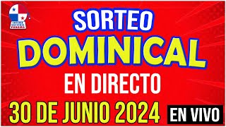 🔰🔰 EN VIVO SORTEO DOMINICAL  30 de JUNIO de 2024  Lotería Nacional de Panamá [upl. by Ori]