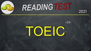 TOEIC Reading Test 04 [upl. by Ratna]