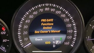 Mercedes class PreSafe Functions Limited Prevention Collision FIXED [upl. by Teddy]