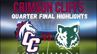 Crimson Cliffs vs Green Canyon Quarter Finals Football Game Highlights  McKay Wright [upl. by Eerol775]