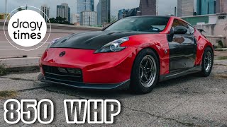 850 WHP Nissan 370Z TWIN TURBO  Acceleration 100200 kmh by Dragy Motorsports [upl. by Iznik]