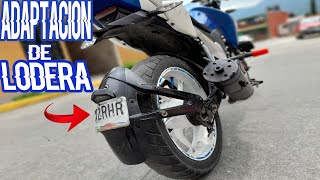 como adaptar instalar salpicadera a cualquier moto rapido y facil lodera universal para moto [upl. by Persons]