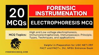 Forensic Instrument MCQs  Electrophoresis MCQ in Forensic Science  Important Question with Answer [upl. by Gladine]