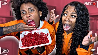 EATING RAW BL00DY MEAT Prank On ANGRY GIRLFRIEND 😱 [upl. by Teeter]