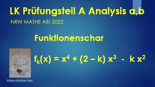 LK Prüfungsteil A Mathe Abi NRW 2022 Analysis a und b [upl. by Eartnoed]