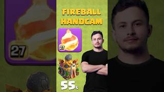 FireBallHandcam  55s 🔥🎯 clashofclans [upl. by Eibbil]