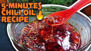 🔥 Easy 5Minutes Delicious Chili Oil Recipe 🔥  How to make chili oil [upl. by Frerichs]