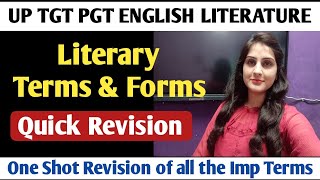 Literary Terms amp Forms  Quick Revision  UP TGT PGT  English Literature [upl. by Neersin]